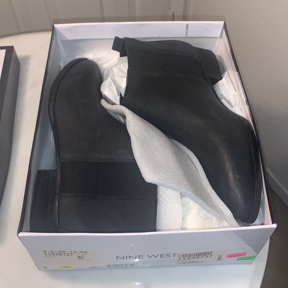 Nine West Nolynn Black Ankle Boots, 9 - Picture 6 of 9